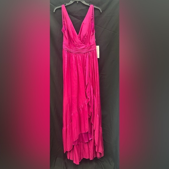 MAC DUGGAL 67835 NWT Taffeta High Low Ruffle Gown - Picture 4 of 6